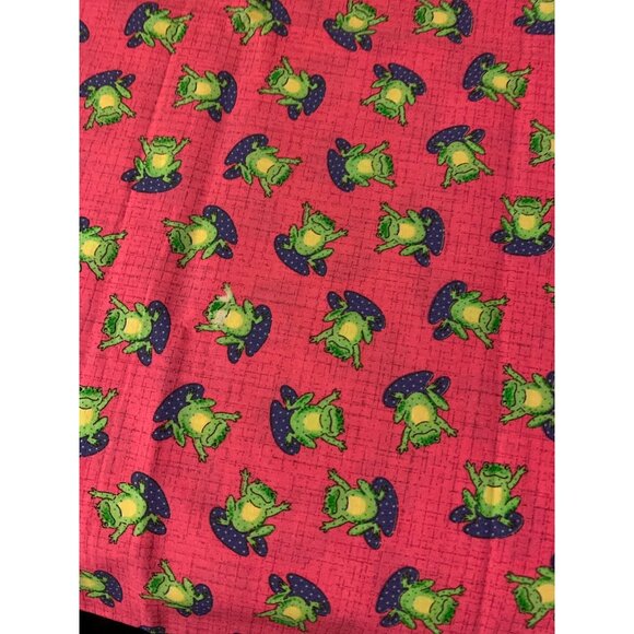 Novelty Frog Print Cotton Fabric 1/2 Yard 44" wide By Dakhurst Textiles Signatur - Picture 1 of 5